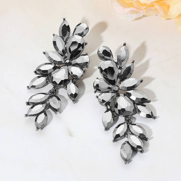 Sensibling Corp. - Wholesale Dangle Earrings - Crystal Rhinestone Marquise Dangle Evening Earrings