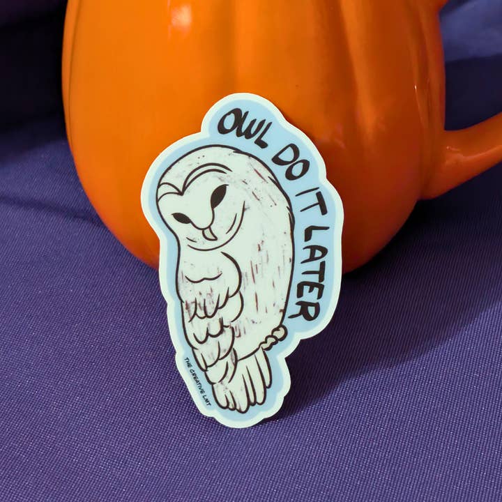 The Creative LMT - Wholesale Sticker - Owl Do It Later Vinyl Sticker