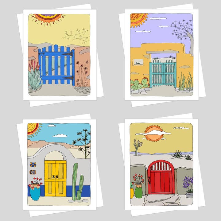 Desert Garden Gates Card Set for wholesale by Stick With Mary