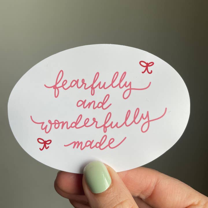 Frygteligt Underfuldt Skabt Kristent Vinylklistermærke, salme for engroshandel hos And Hope Designs - Cards, Stickers & Stationery