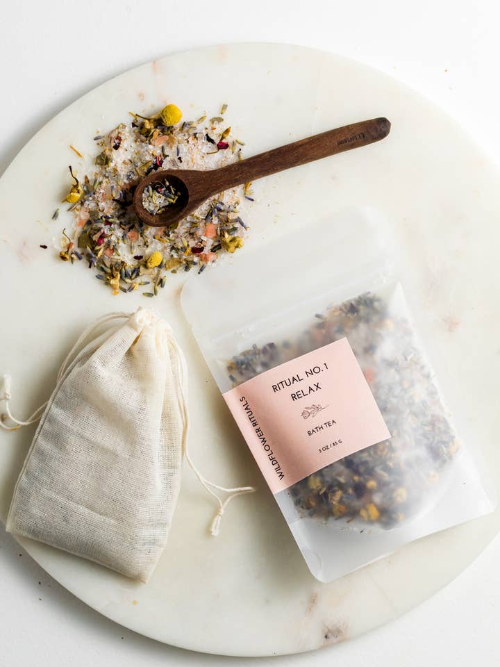 Ritual No. 1 Relax Botanical Bath Tea - Lavender Chamomile for wholesale by Wildflower Rituals