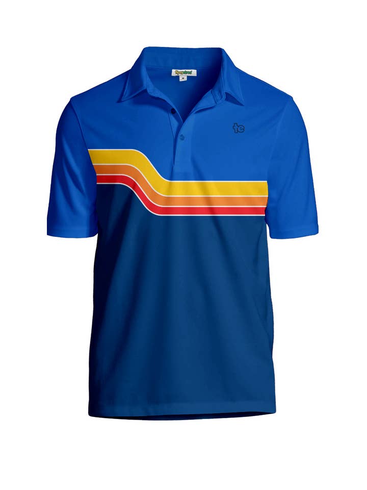 Tipsy Elves – Engroshandel Polo - Herre – Surfside Slice Golf Polo Shirt - Retro Golf Tøj til Mænd