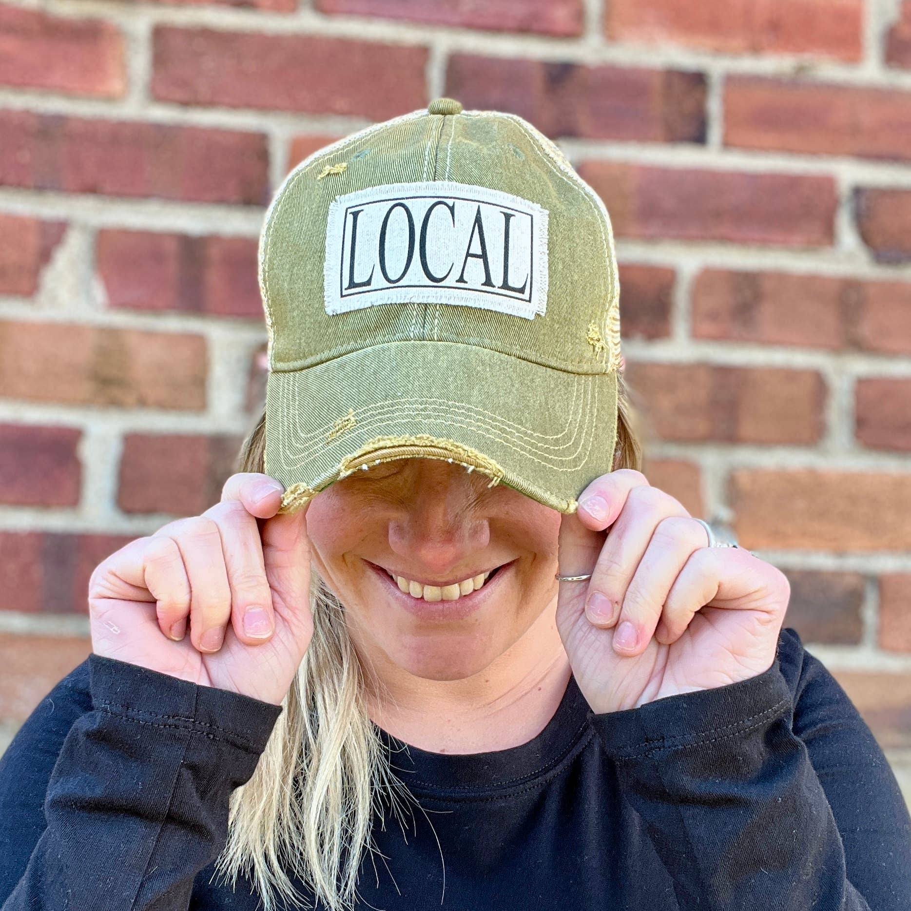 RiOak Design & Hat Co. - Wholesale Baseball Cap - Women's - Local Khaki Acid Washed Baseball Cap0