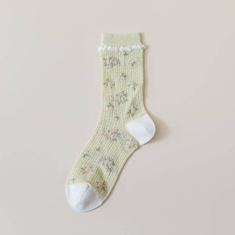 Funkyrel® Atzbranding Limited - Wholesale Socks - Women's - Rufia - Sweet Lily of The Valley Patterned Socks2
