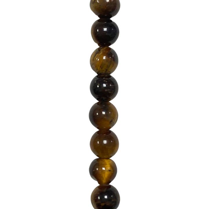 Brown Tigereye - (Polished) - Round/ Smooth for wholesale by The Bead District