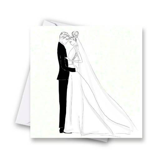 Mode bryllup - Mr & Mrs Johnson bryllupskort for engroshandel hos Catherine Loves