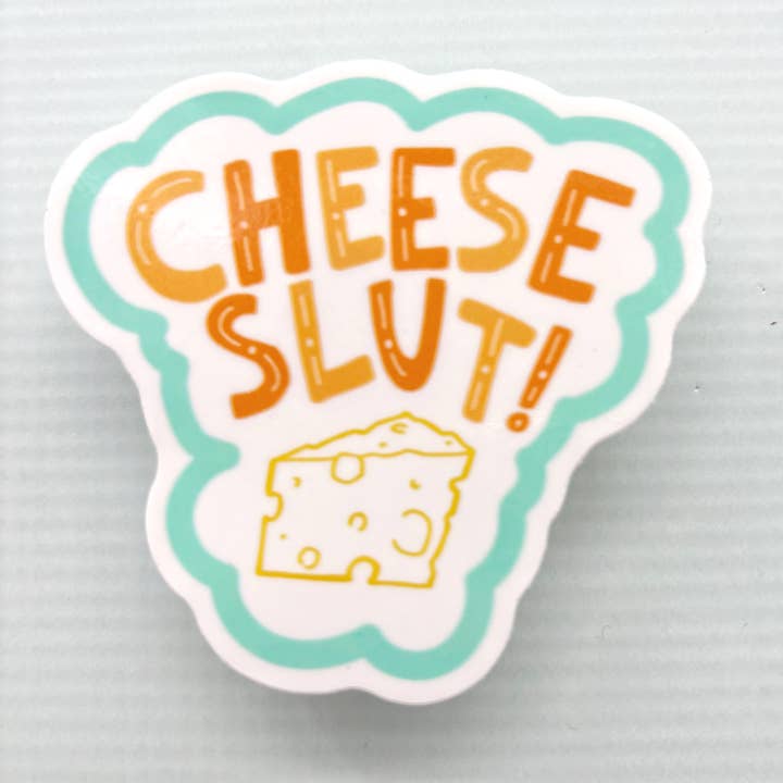 Colette Paperie – Adesivo por atacado – Adesivo engraçado à prova d'água de vinil Cheese Slut