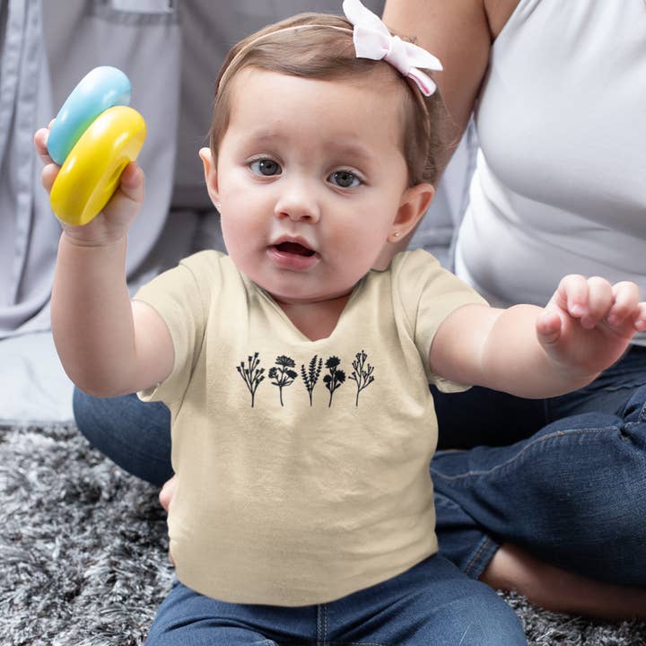 Twine Design - Vente Body (sans pieds) – bébé - Grenouillère Wildflower/T-shirt pour tout-petit