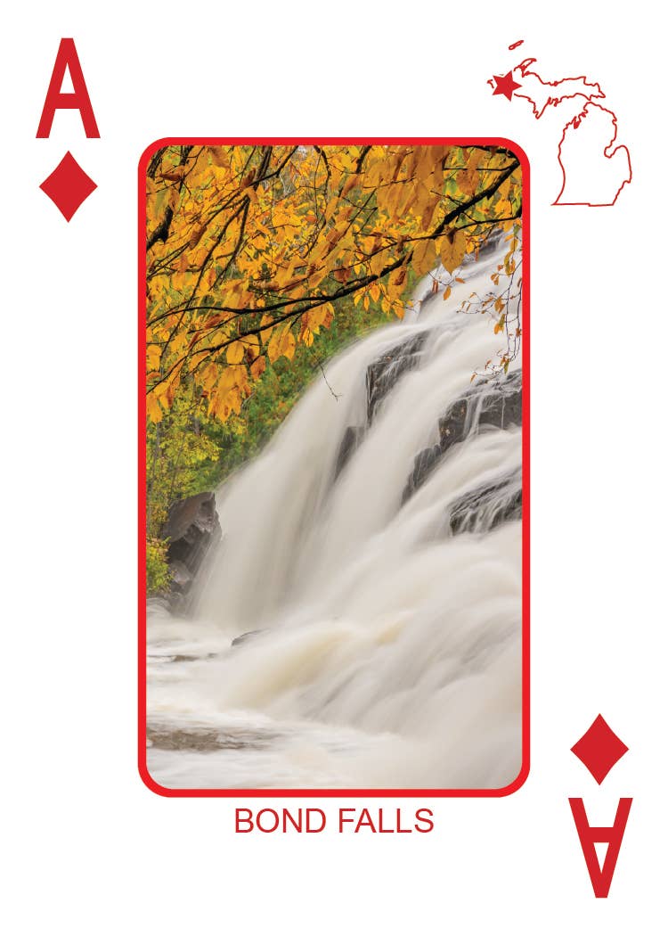 Phil Stagg Photography - Wholesale Playing Cards - WATERFALLS OF MICHIGAN - Playing Cards - Euchre Friendly54