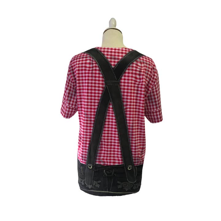 European Heritage Gifts - Wholesale Costume - Kids - Oktoberfest Costume Youth Lederhosen Realistic Faux Shirt