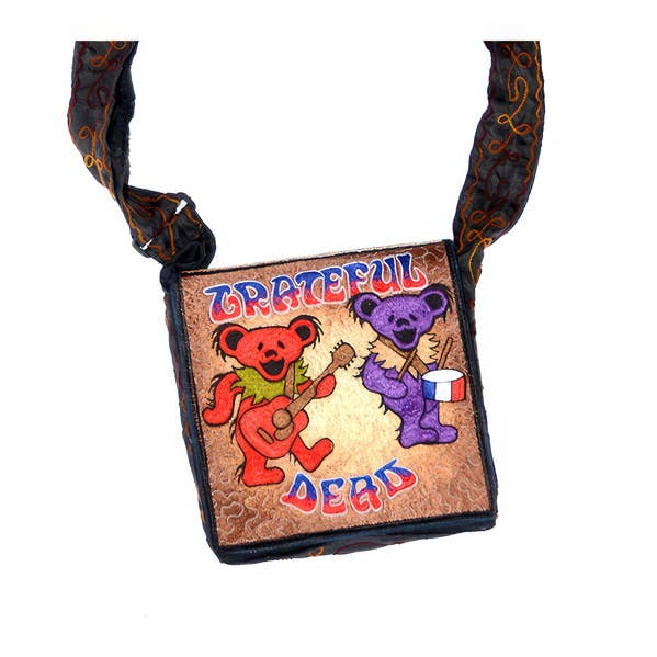 Grateful Dead Bears In The Band Handbestickter Messenger für den Großhandel von Gypsy Rose