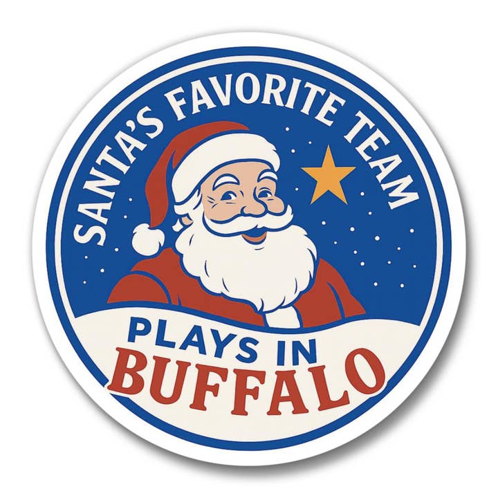 Ornement de 3,5 pouces Équipe Préférée du Père Noël pour la vente par Christmas All Over