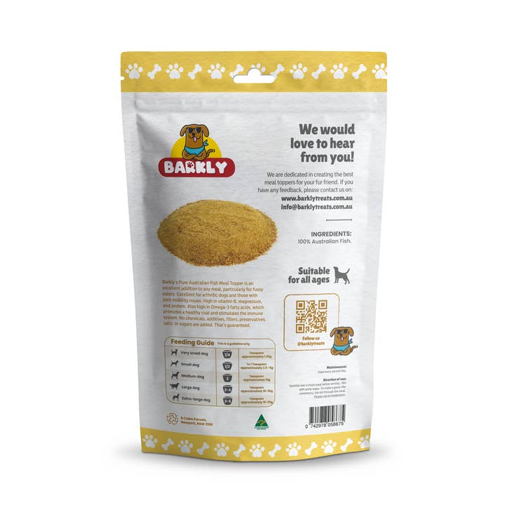 Barkly Natural Dog Treats – wholesale Godis - Hund – Fiskmjöl Topper