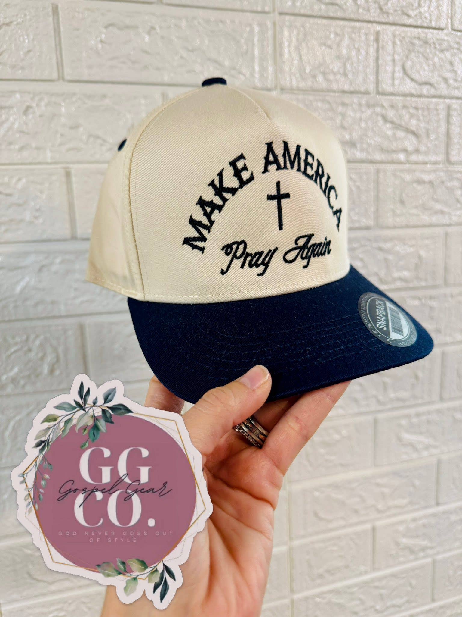Gospel Gear Co - Wholesale Baseball Cap - Unisex - Make America Pray Again Embroidered Hat1