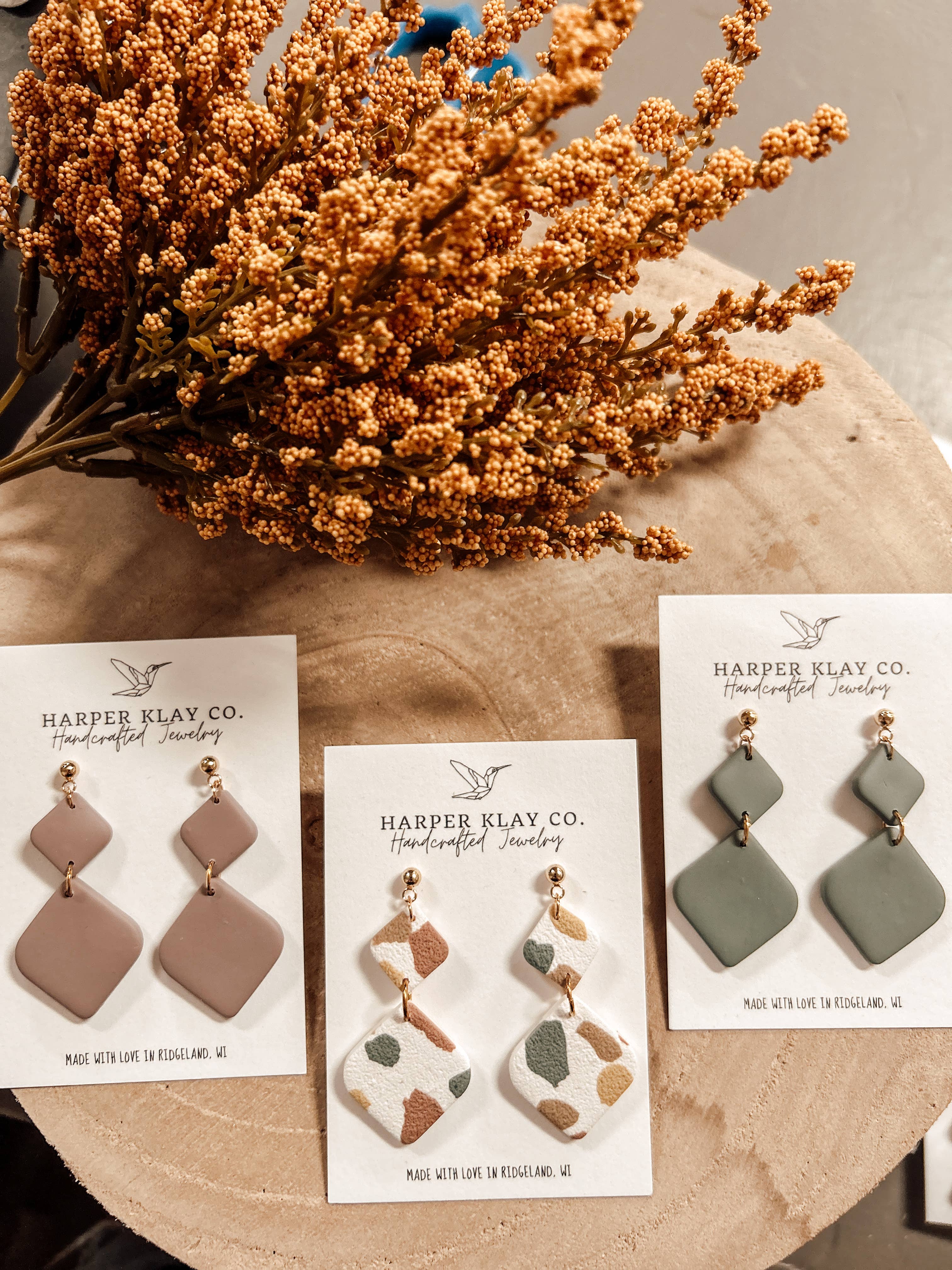 Harper Klay Co - Wholesale Dangle Earrings - The Lynsey Set- Polymer Clay Dangle Earrings0