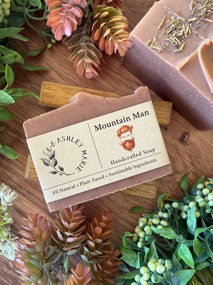 Mountain Man Bar Soap | Masculine Handmade Artisan for wholesale by Ashley Marie Soap