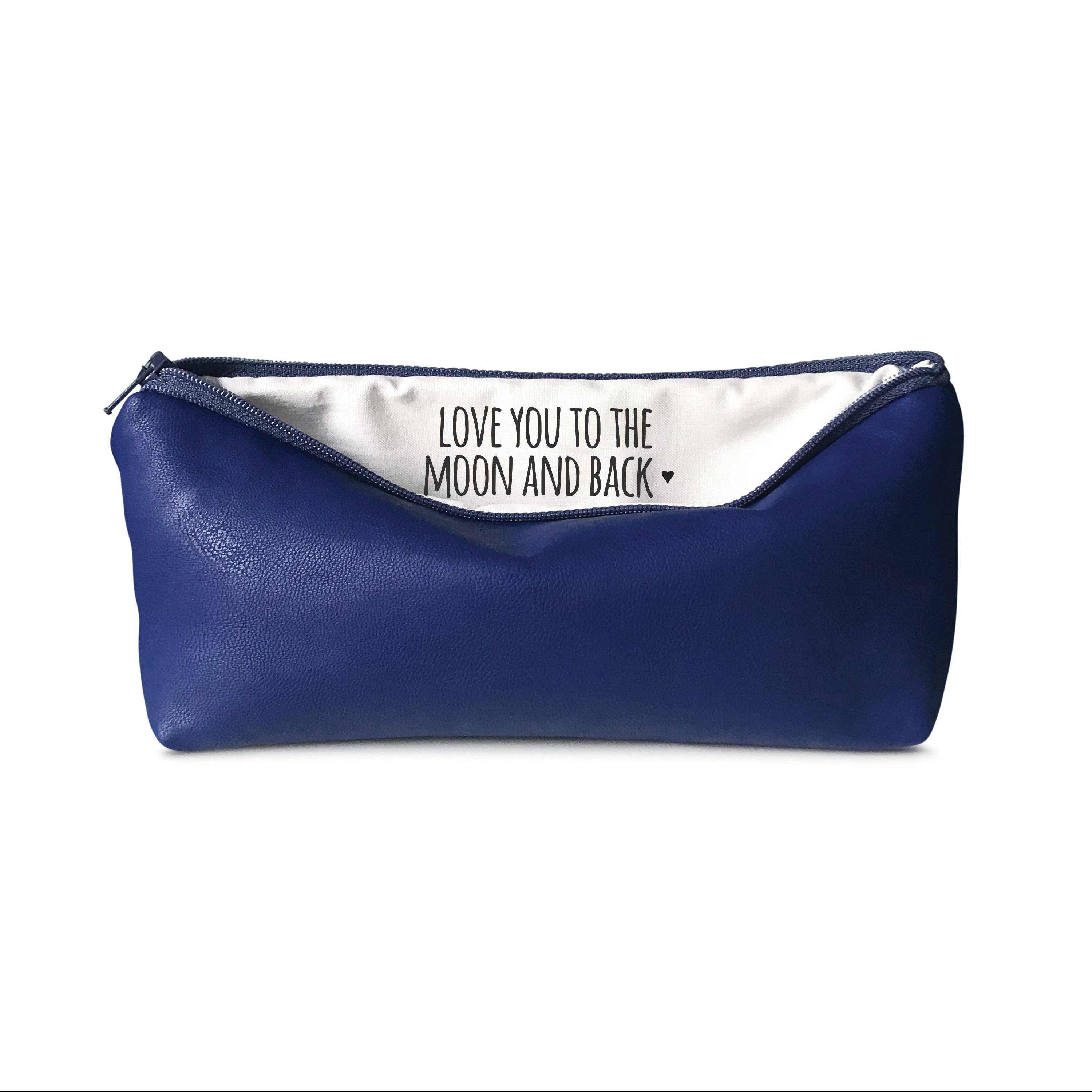 SANDRA SMITH LLC - Wholesale Pencil Case/Pouch - Moon and Back - Faux Leather Pencil Pouch