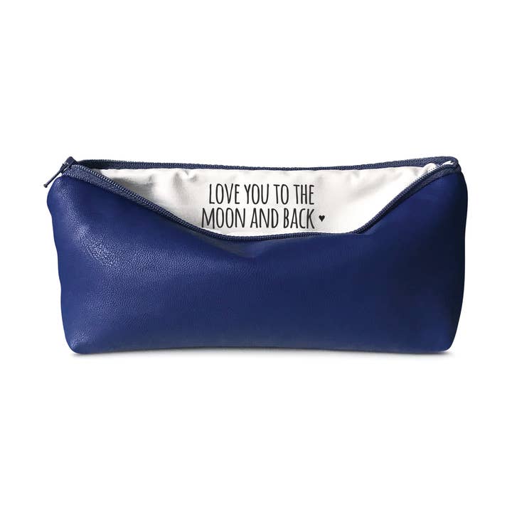 SANDRA SMITH LLC - Wholesale Pencil Case/Pouch - Moon and Back - Faux Leather Pencil Pouch0