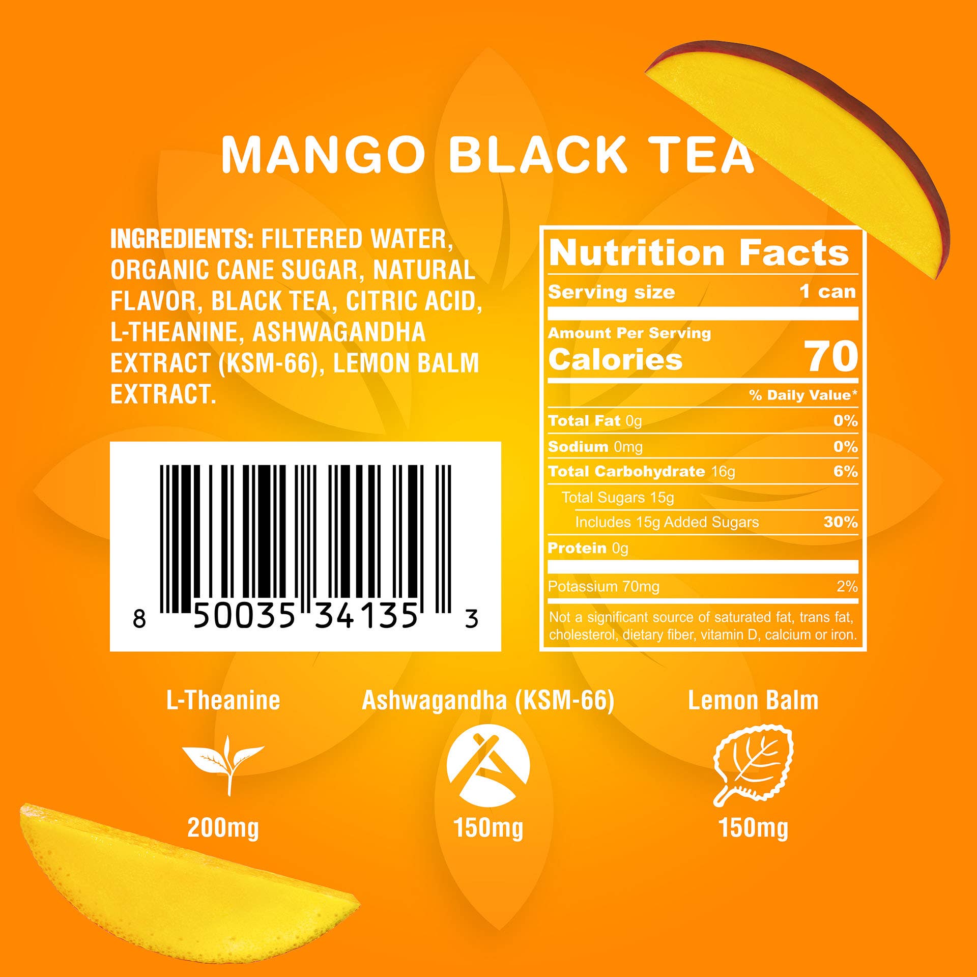 Zenjoy - Vente Apéritifs sans alcool/mocktails - Zenjoy - Thé Noir Mangue, Boisson Adaptogène Anti-Stress2