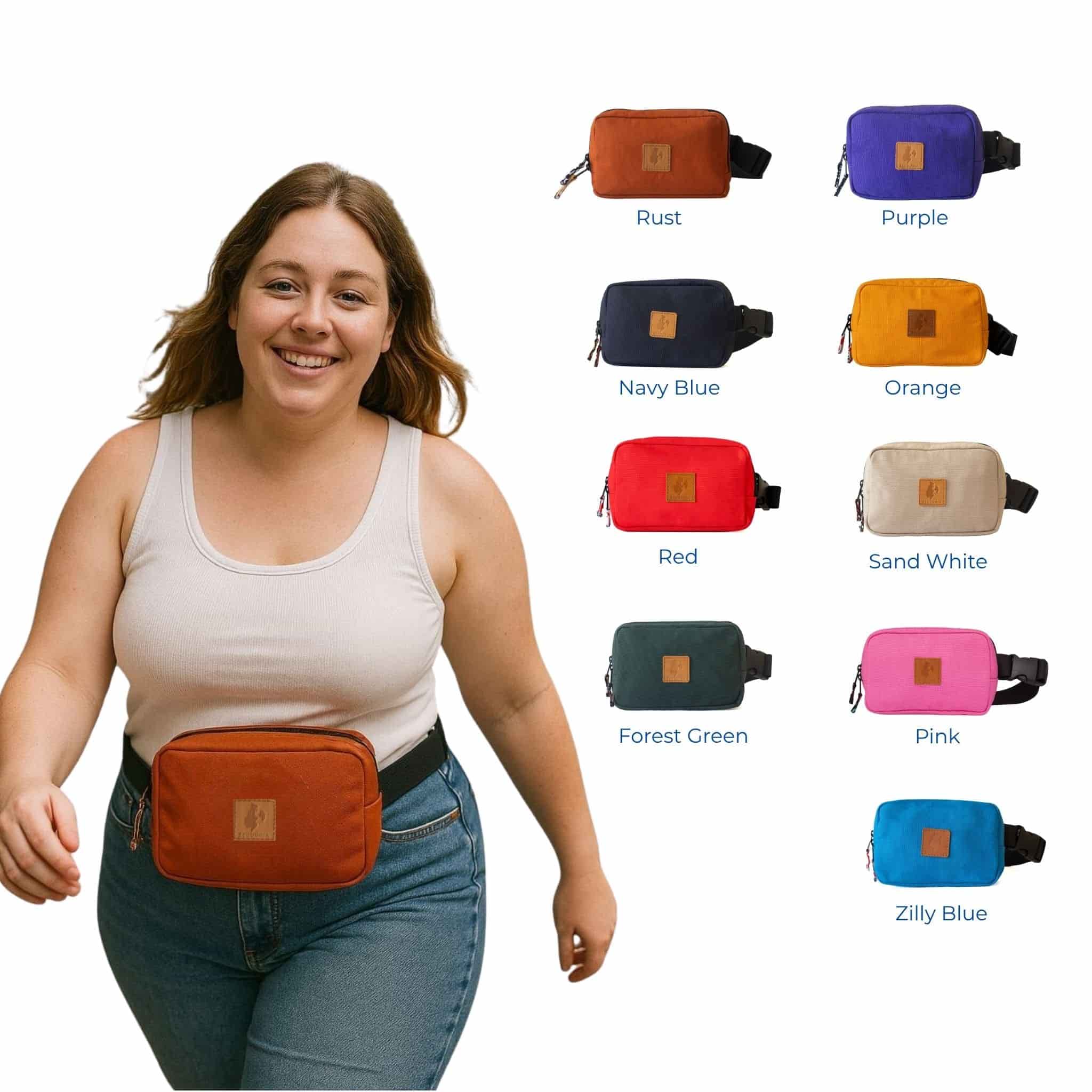Ecodunia - Wholesale Belt Bag - Unisex - Canvas Crossbody Belt Bag Pouch, The Everywhere Belt Bag 1L1