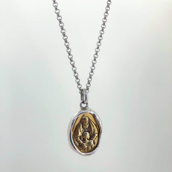 LuminaSalina - Wholesale Pendant/Charm Necklace - Prodigal Son - Silver Pendant Necklace Jewelry, Unisex1