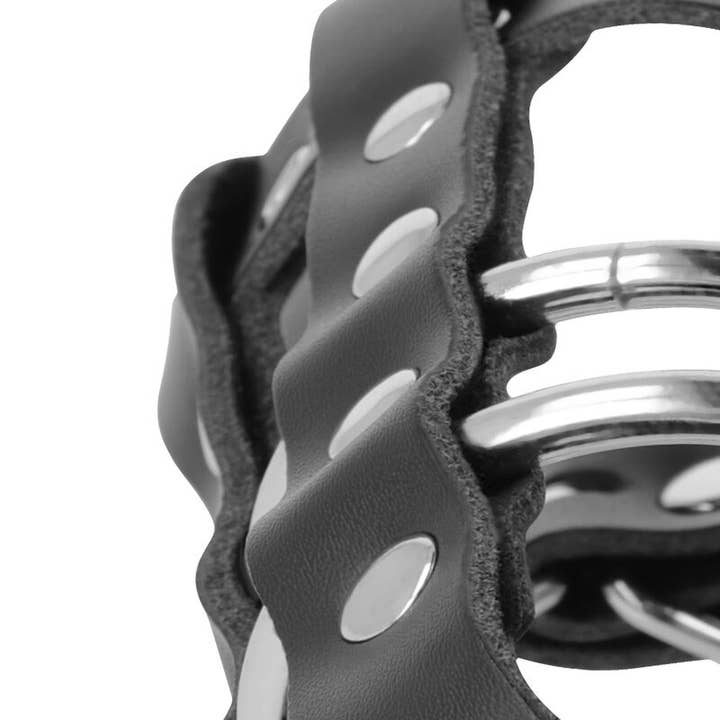 LOVERS - SHOP – Großhandel Sexspielzeug – LEDER-KEUSCHHEITSKÄFIG MIT VORHÄNGESCHLOSS2