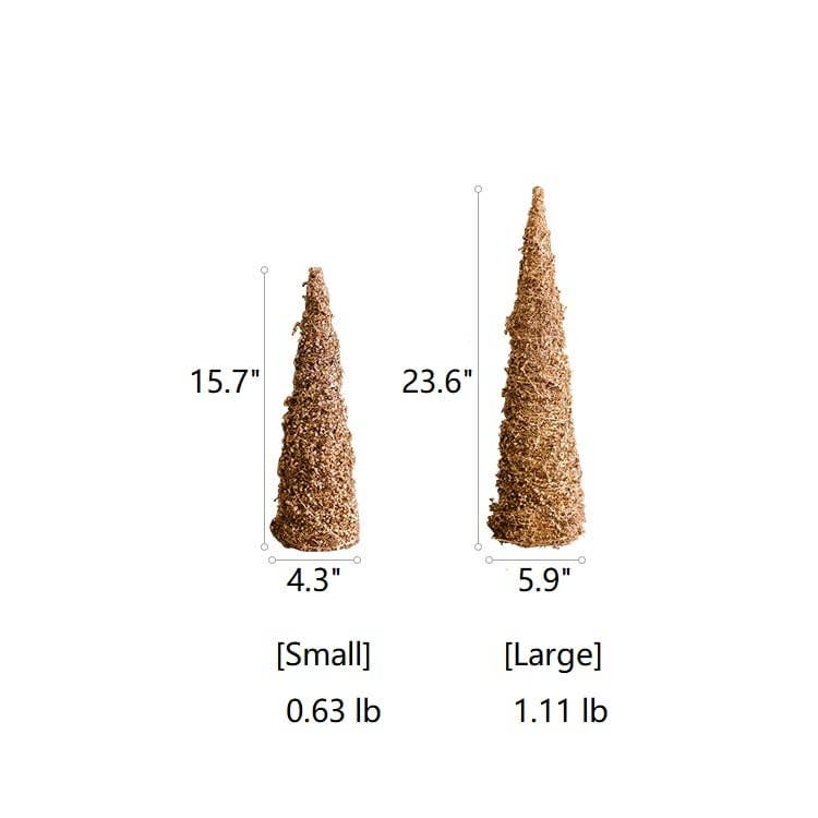 Rustic Reach - Vente Décoration de Noël - Sapin de Noël en rotin doré0