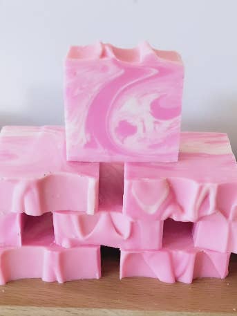 Luxury Artisan Soap - Pink Lychee Guava for wholesale by Coconut Luxe Naturals