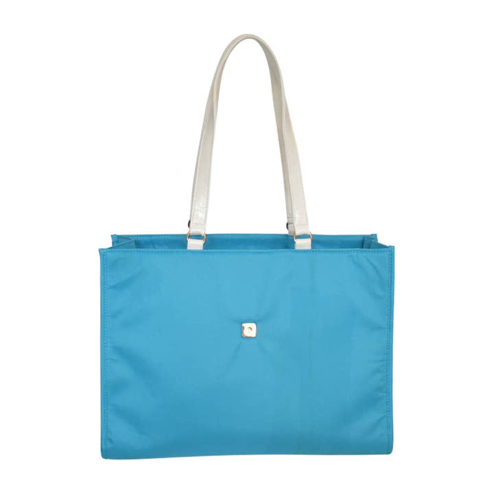 Oversized Tote with Multiple Pockets in Turquoise for wholesale by Dress for Cocktails