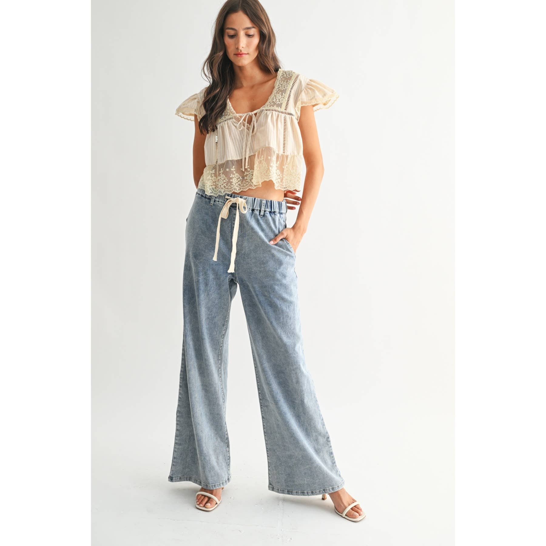 Camellia - Vente Chemisier – femme - BLOUSE À DENTELLE CST10128J11