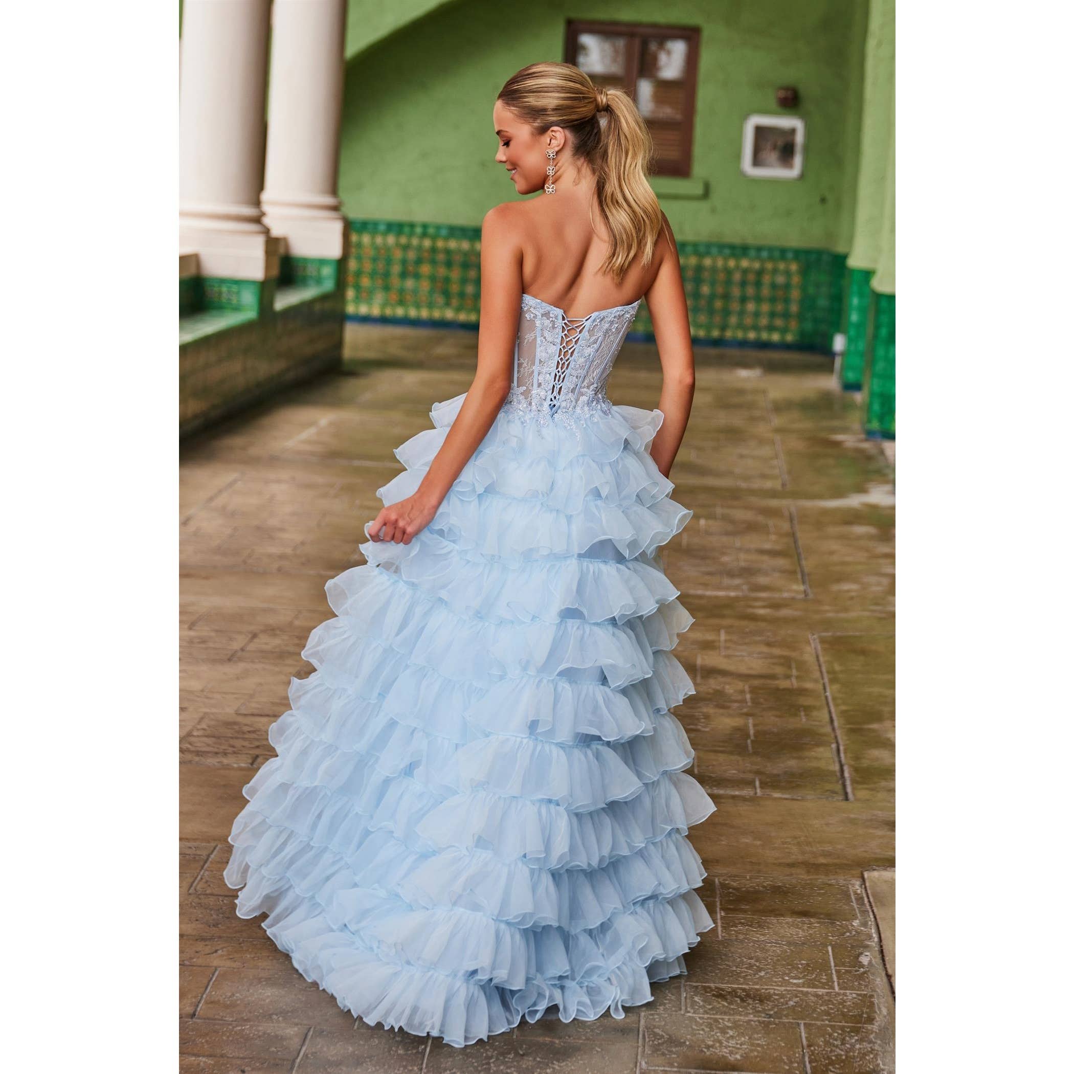 Noxanabel - Wholesale Dress - Women's - Strapless Sweetheart Top Layered Tulle Dress-R16882
