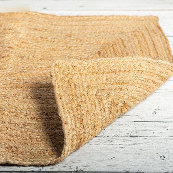 2' x 3' Rug in Jute- Natural Color- Braided for wholesale by Forpost Trade Inc