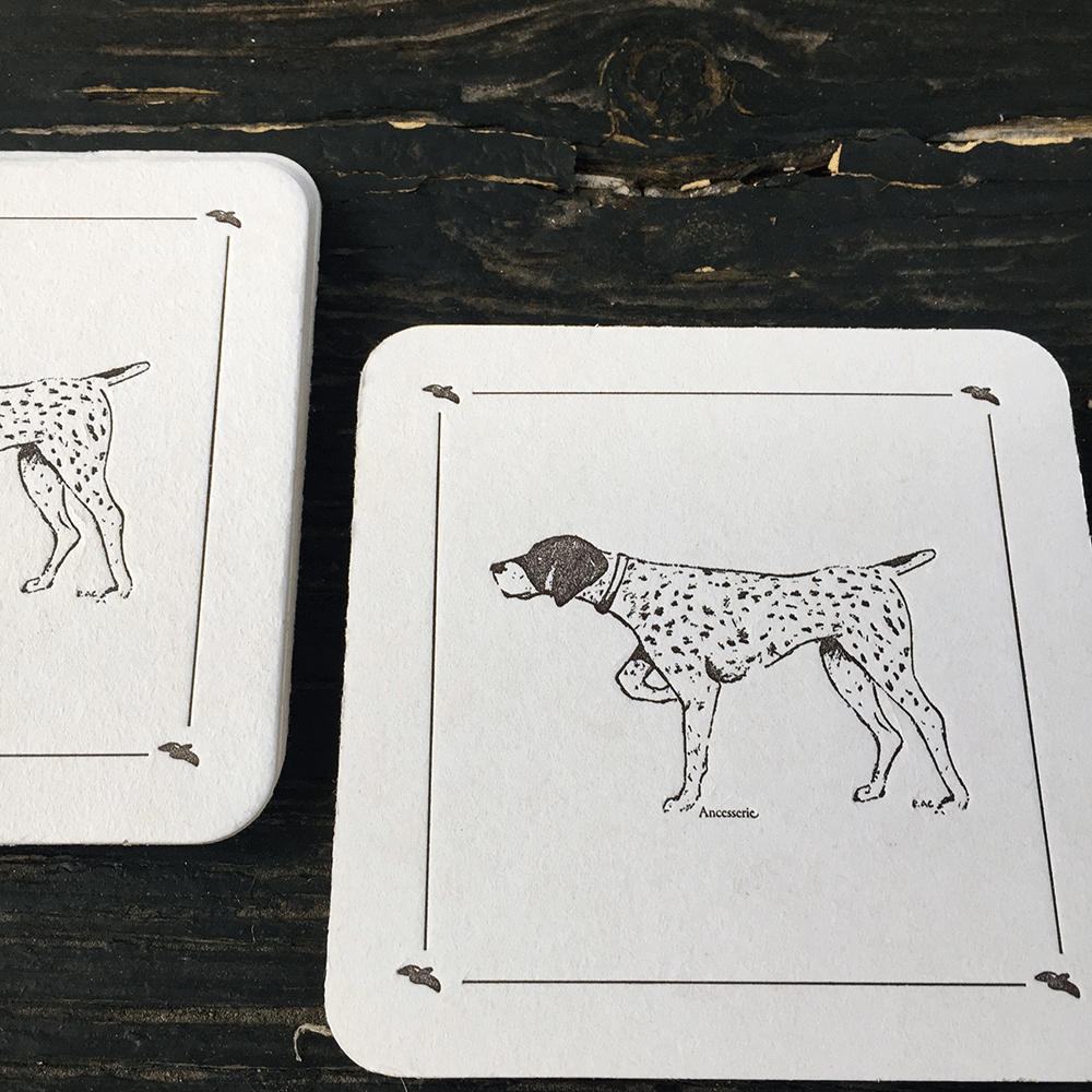 Ancesserie Letterpress - Wholesale Coasters - Pointer Coasters1