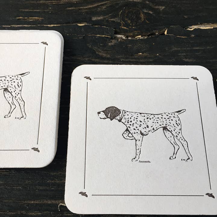 Ancesserie Letterpress - Wholesale Coasters - Pointer Coasters1