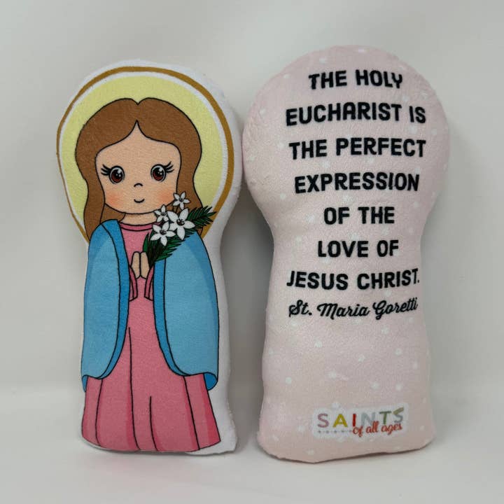 St. Maria Goretti Stuffed Saint Doll. Saint Gift. Easter Gift. Baptism. Catholic Baby Gift. Saint Maria Gift. St. Maria Children's Doll. for wholesale by Meyer Market Designs
