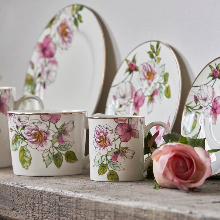 Luxe Lodge - Wholesale Coffee/Tea Cup - Espresso coffee cup with plate, gold rim1