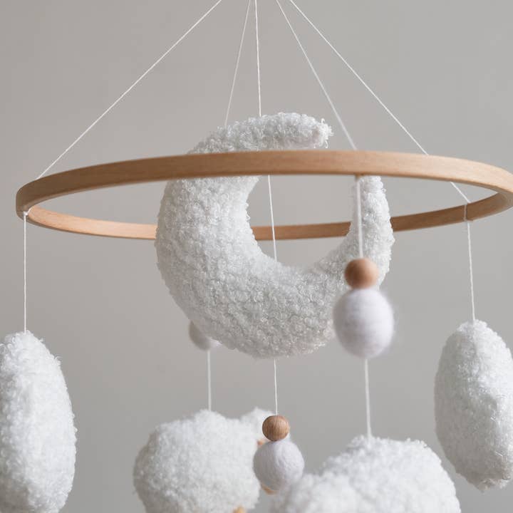 ChilDreams - Wholesale Baby mobile - Neutral Nursery Mobile - Boucle Sheep Baby Crib Mobile5