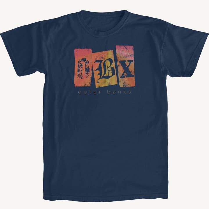OBX Mixed Font Premium Tee for wholesale by Salt Water Colours