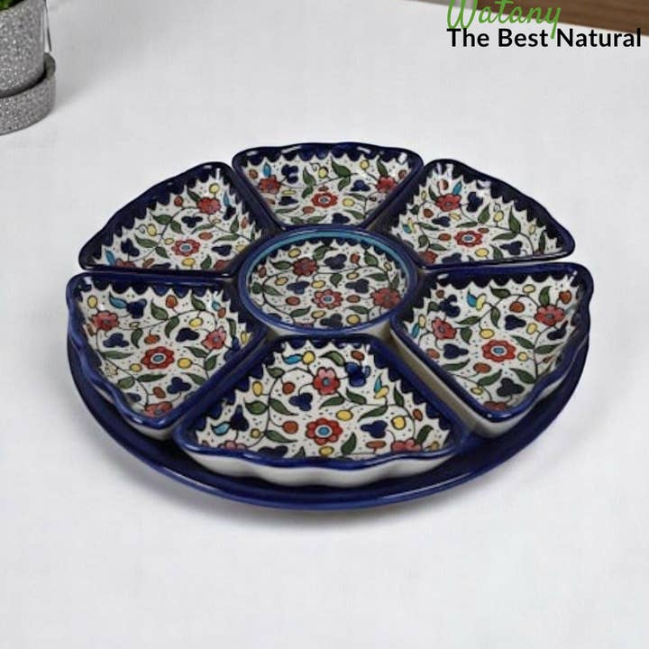 Vassoio per noci palestinese 41×37×8 cm per la vendita all'ingrosso da parte di Watany palestinian products