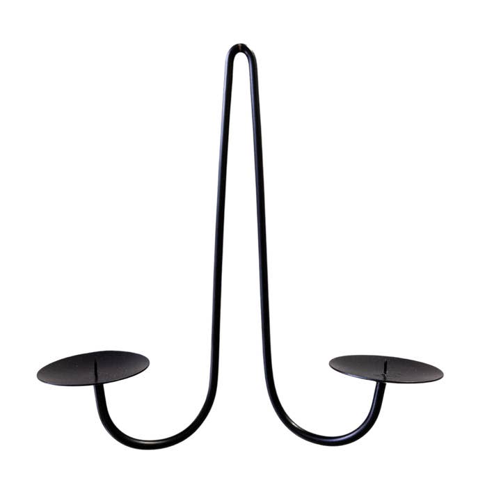 Black Iron Dual Wall Sconce for wholesale by Luxe B Co