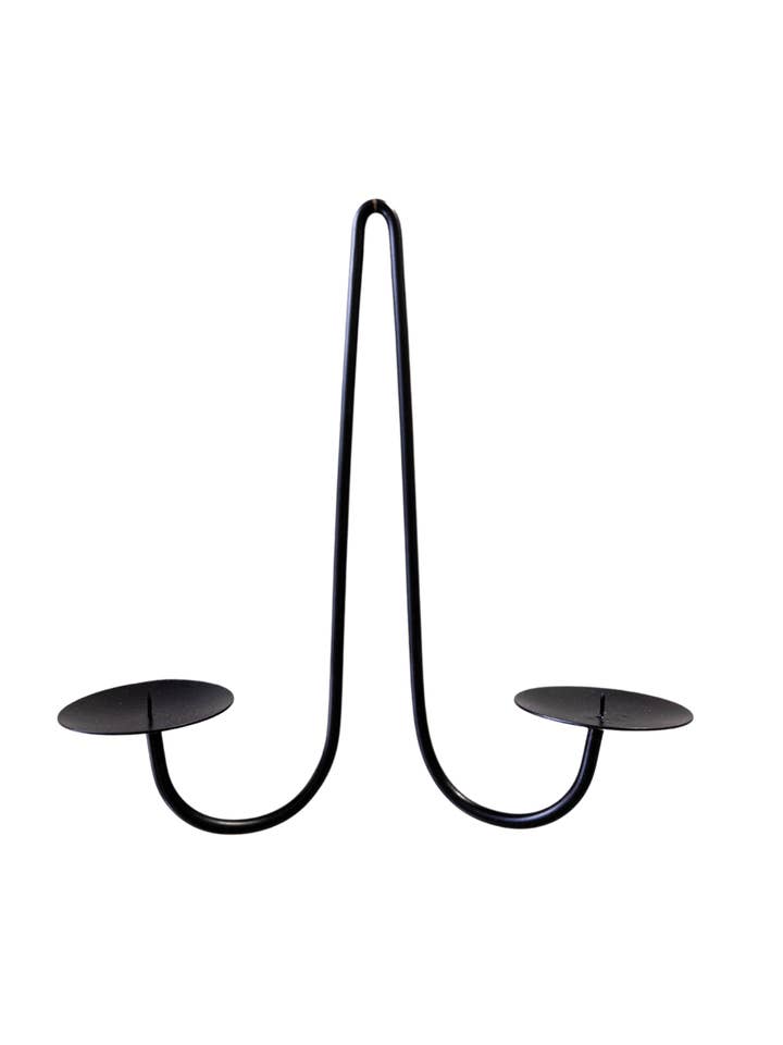 Black Iron Dual Wall Sconce for wholesale by Luxe B Co