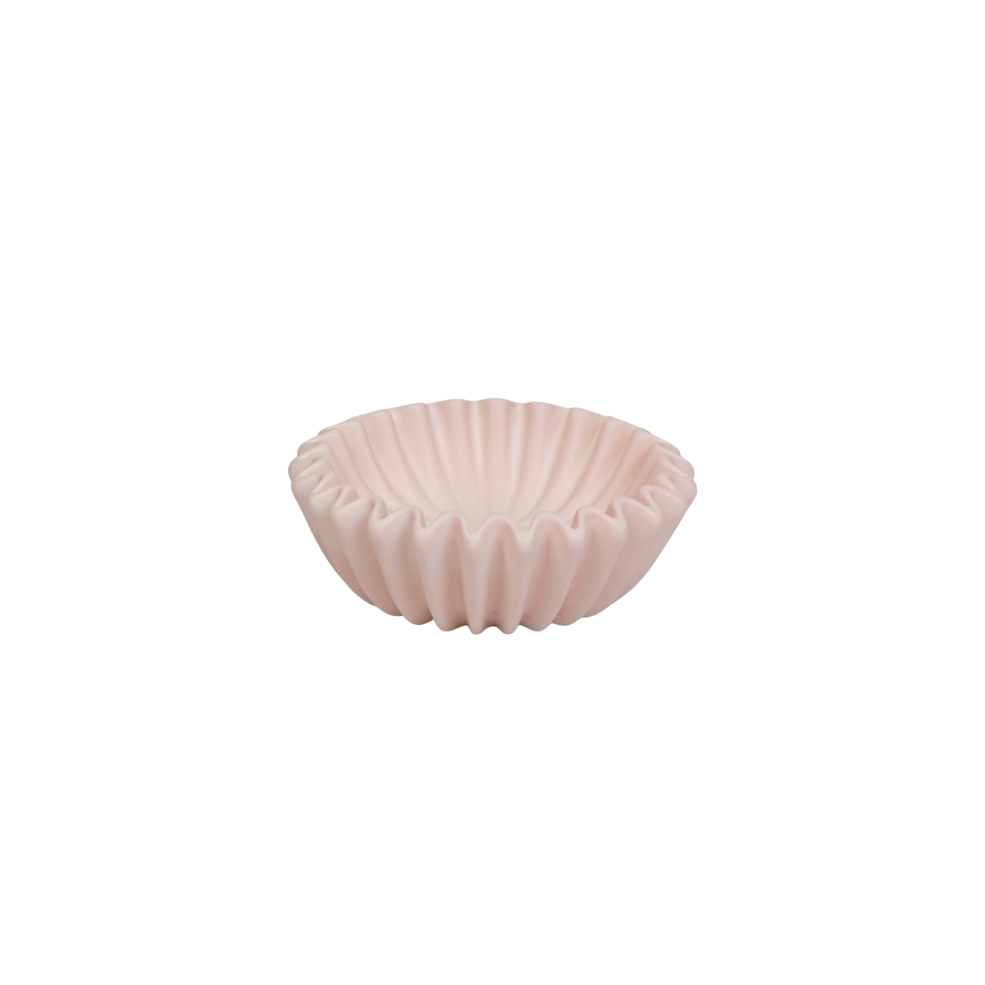 Housevitamin bv - Wholesale Decorative Plate/Dish/Bowl - Bowl- Pleated Bowl - Ceramics- Light Pink- 20x20x7 cm0