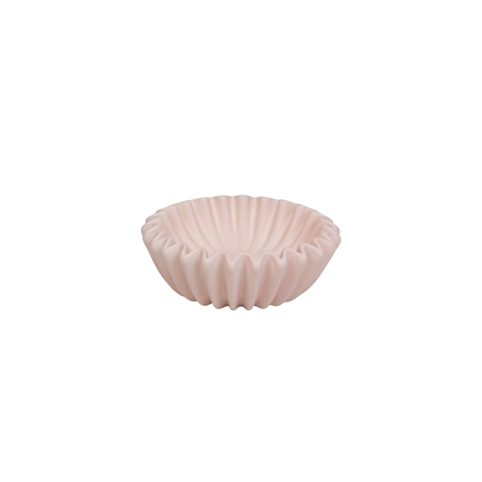 Housevitamin bv - Wholesale Decorative Plate/Dish/Bowl - Bowl- Pleated Bowl - Ceramics- Light Pink- 20x20x7 cm