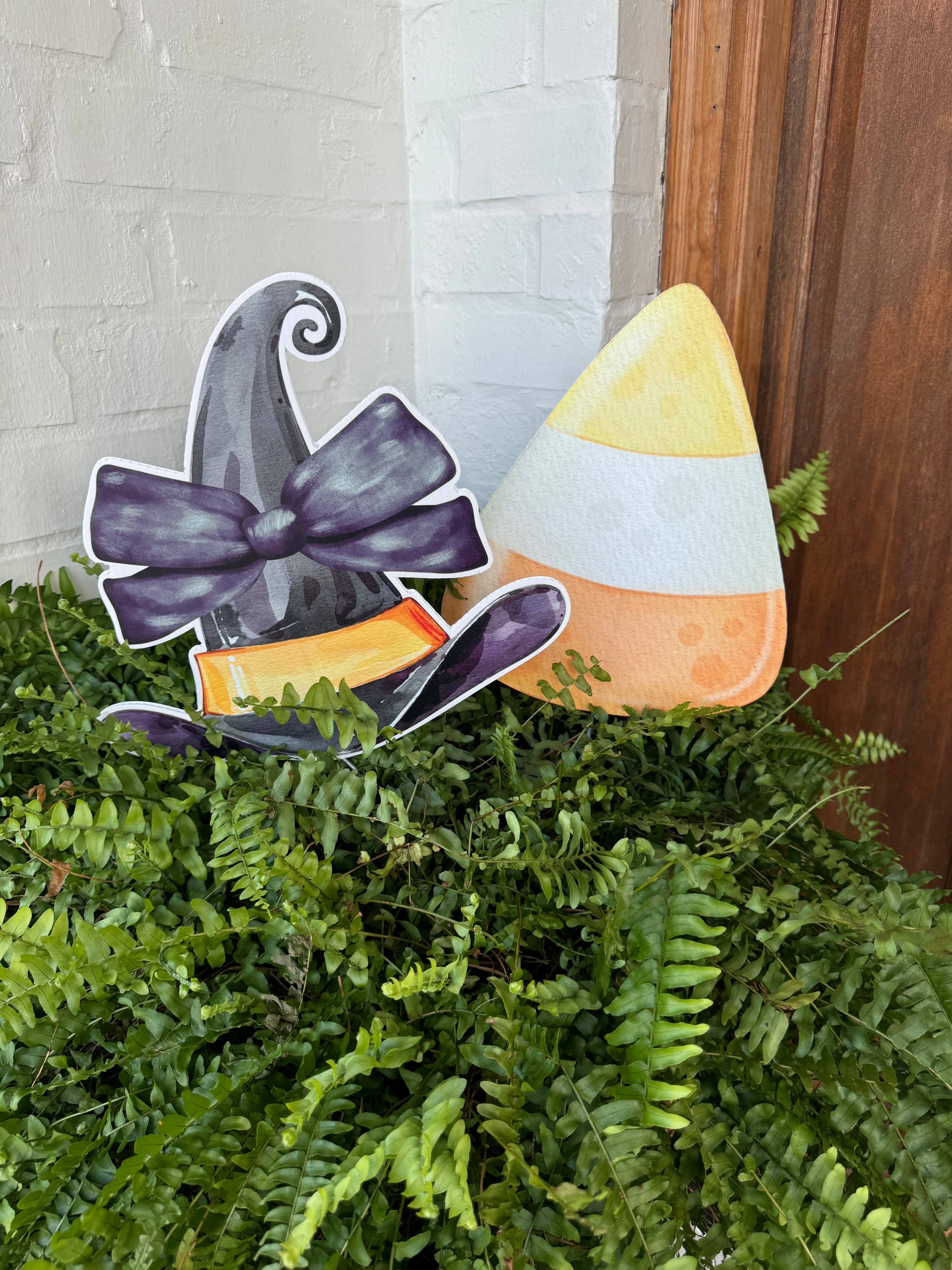 Lovely Reese - Wholesale Outdoor Sign - Orange and yellow Candy Corn 0