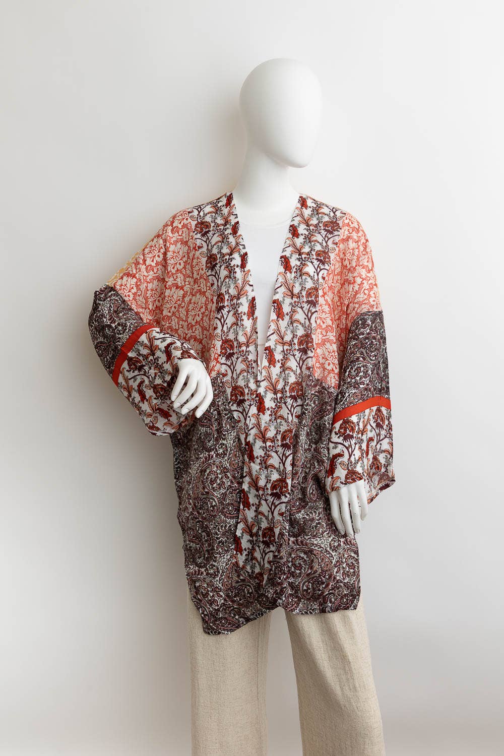 Leto Accessories - Vente Kimono – femme - Kimono d'été léger à motifs multiples4