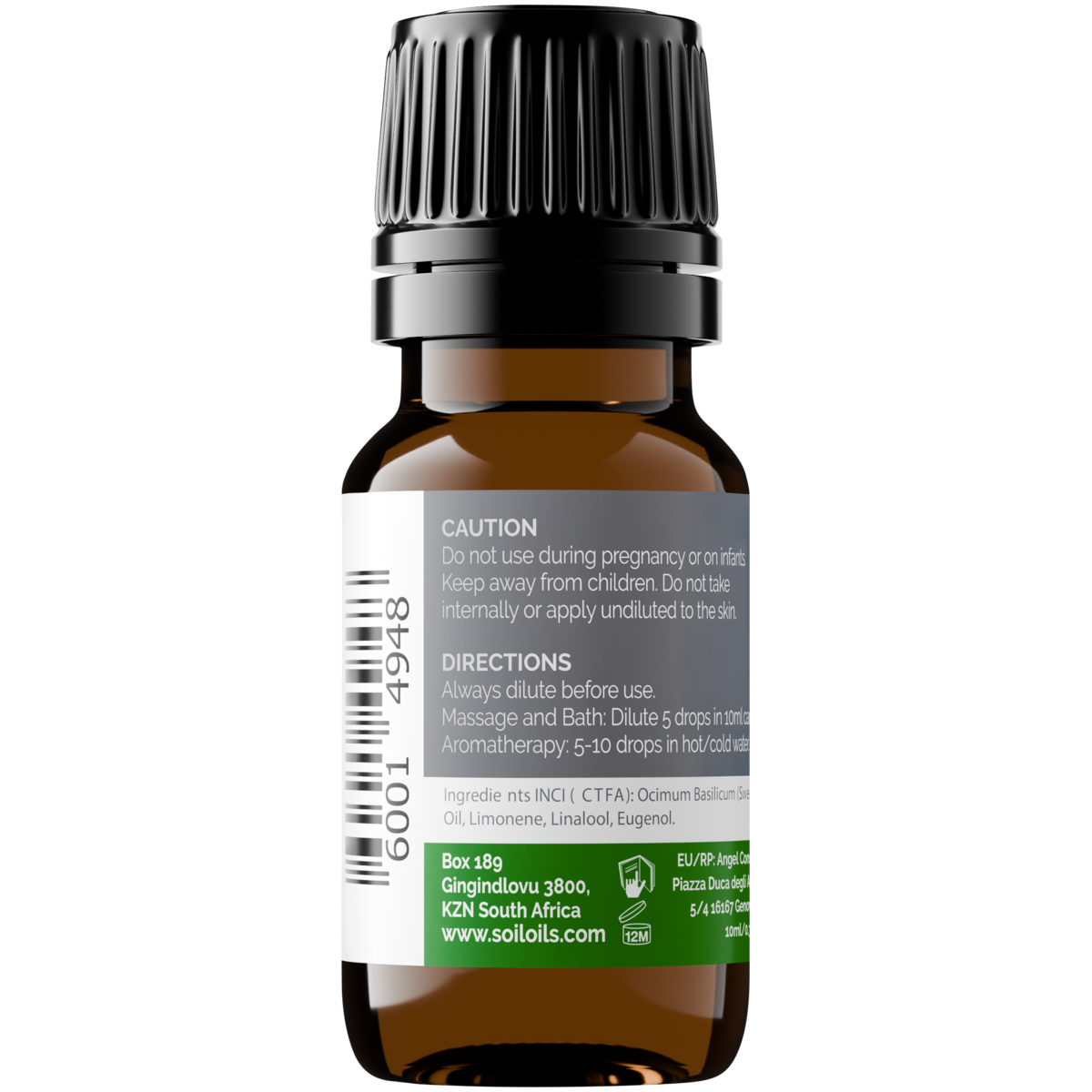 SOiL Organic Aromatherapy and Skincare - Wholesale Essential Oil - Organic Basil Essential Oil (Ocimum Basilicum) 10ml3