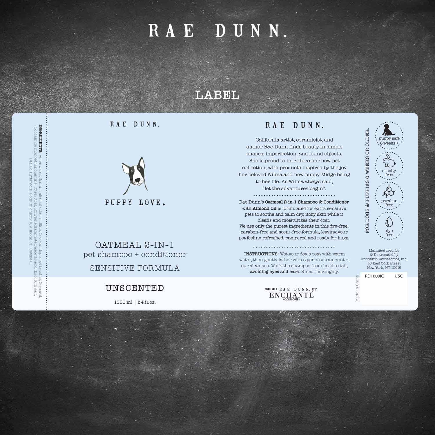 Precious Tails - Wholesale Pet Shampoo - Dog - Rae Dunn Pet Shampoo Icons - 1000ml13