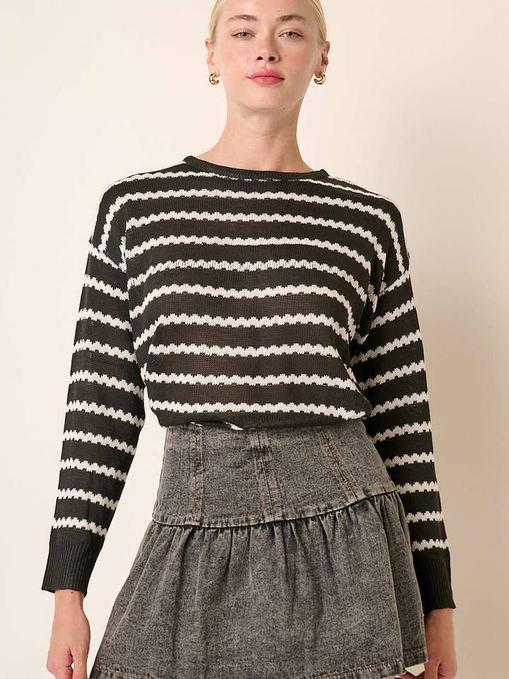 mittoshop - Vendita all'ingrosso Maglione tricot - Donna - MAGLIONE POSTERIORE CON CERNIERA A RIGHE1