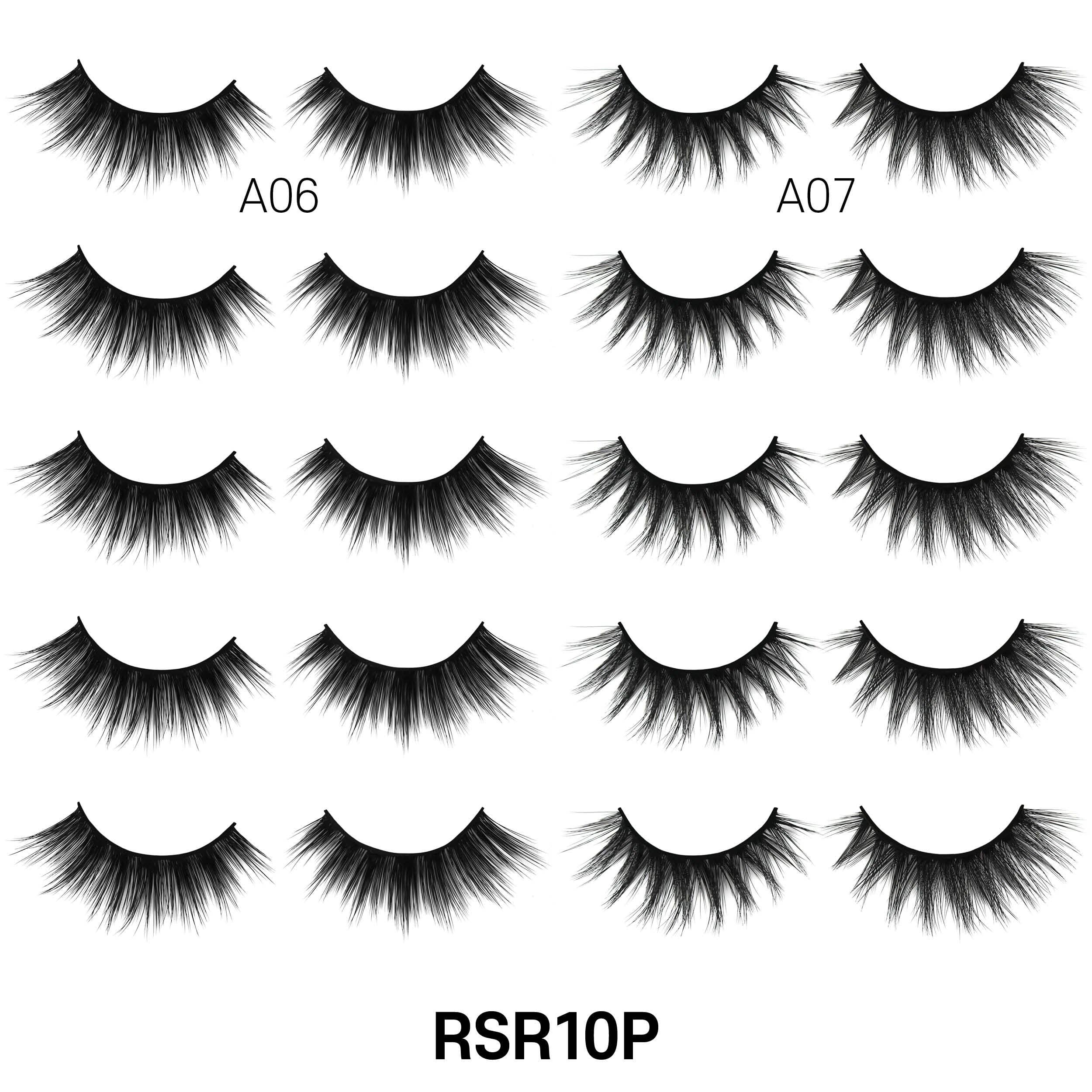 Laflare - Wholesale False/Fake Eyelashes - 3D FAUX MINK 10 PAIRS JUMBO PACK13