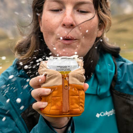 *ON SALE* Can Cooler - The Puffy Vest-Honey Brown & Taco Tan for wholesale by Puffin Drinkwear